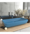 Luxury Basin Rectangular Matt Light Blue 71x38 cm Ceramic