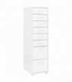 Mobile File Cabinet White 28x41x109 cm Metal