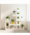 Plant Stand White 92x25x97 cm Solid Wood Pine