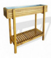 Raised Garden Raised Bed Solid Acacia Wood and Zinc