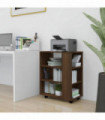 Rolling Cabinet Brown Oak 60x35x75 cm Engineered Wood