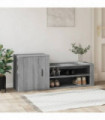 Shoe Cabinet Grey Sonoma 130x35x54 cm Engineered Wood