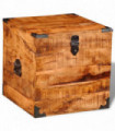 Storage Chest Cubic Rough Mango Wood