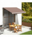 vidaXL Replacement Fabric for Awning Brown 3.5x2.5 m