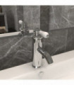 vidaXL Bathroom Basin Faucet Chromed Finish 130x180 mm