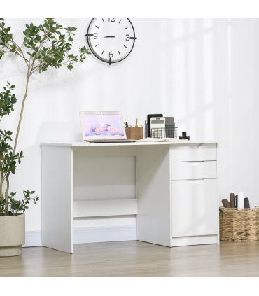 Computer ,Workstation White w/ Drawers Home Office