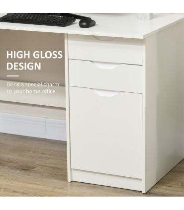 Computer ,Workstation White w/ Drawers Home Office