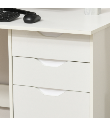 Computer ,Workstation White w/ Drawers Home Office