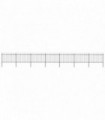 Garden Fence with Spear Top Steel 11.9x1.2 m Black
