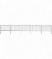 Garden Fence with Spear Top Steel 8.5x1.2 m Black