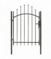 Garden Gate Steel 1x1.5 m Black