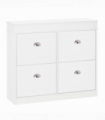 Shoe Cabinet with 4 Flip Drawers Storage Cupboard with Adjustable Shelf HOMCOM