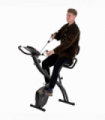 2-In-1 Upright Exercise Bike 8-Level Adjustable with Pulse Sensor Black HOMCOM
