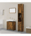 3 Piece Bathroom Furniture Set Smoked Oak Engineered Wood