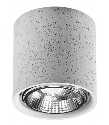Ceiling Lamp CULLO Concrete Grey Round Shape Loft Design LED GU10