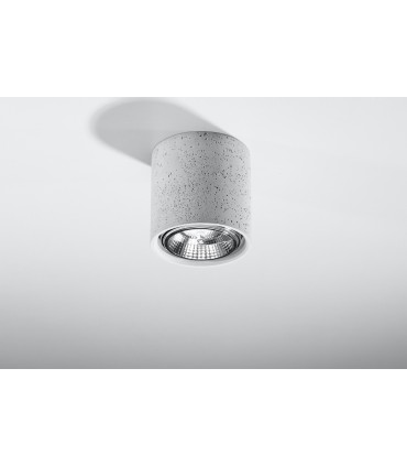 Ceiling Lamp CULLO Concrete Grey Round Shape Loft Design LED GU10