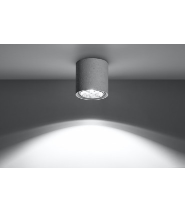 Ceiling Lamp CULLO Concrete Grey Round Shape Loft Design LED GU10