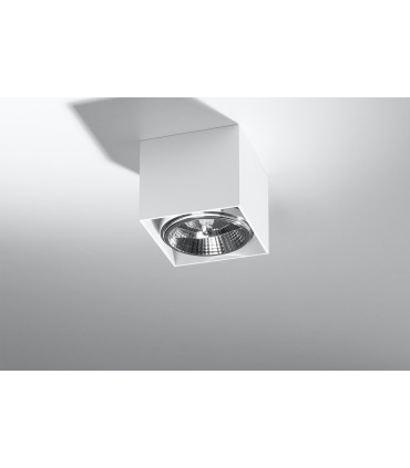 Ceiling Lamp BLAKE White Square Shape Modern Loft Design GU10