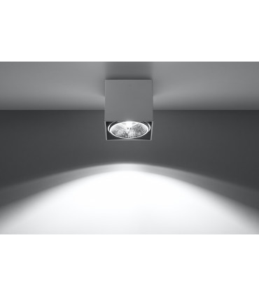 Ceiling Lamp BLAKE White Square Shape Modern Loft Design GU10
