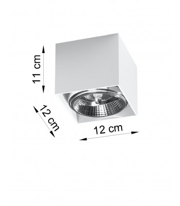 Ceiling Lamp BLAKE White Square Shape Modern Loft Design GU10