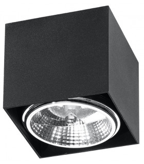 Ceiling Lamp BLAKE Black Square Shape Modern Loft Design GU10