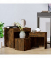 Nesting Tables 3 pcs Smoked Oak Engineered Wood