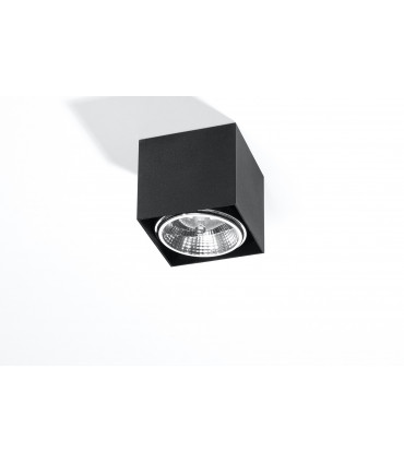 Ceiling Lamp BLAKE Black Square Shape Modern Loft Design GU10