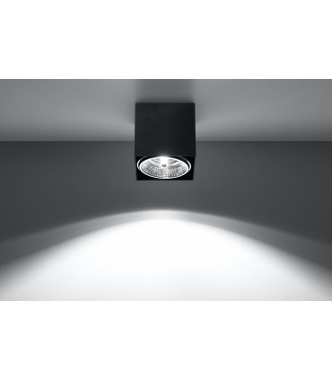 Ceiling Lamp BLAKE Black Square Shape Modern Loft Design GU10