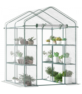 Steel Frame Greenhouse Steel Frame, 2 Shelves
