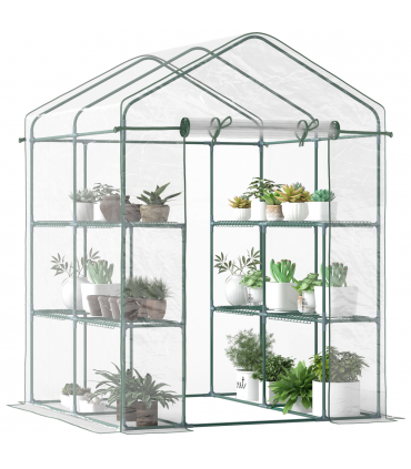 Steel Frame Greenhouse Steel Frame, 2 Shelves