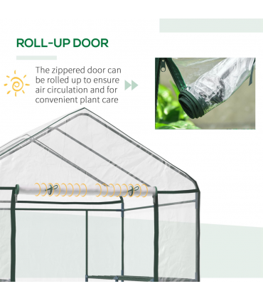 Steel Frame Greenhouse Steel Frame, 2 Shelves
