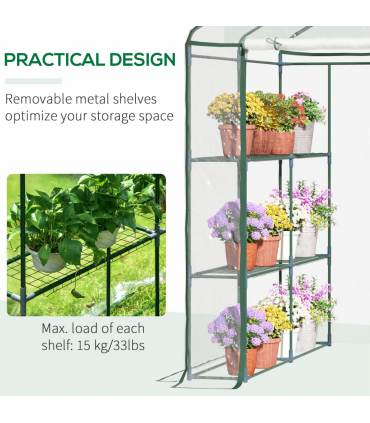 Steel Frame Greenhouse Steel Frame, 2 Shelves
