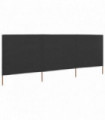 3-panel Wind Screen Fabric 400x120 cm Anthracite