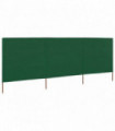 3-panel Wind Screen Fabric 400x120 cm Green