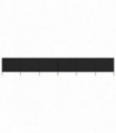 6-panel Wind Screen Fabric 800x120 cm Black