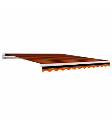 vidaXL Awning Top Sunshade Canvas Orange and Brown 350x250 cm