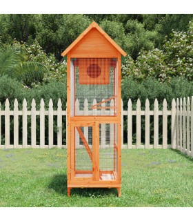 vidaXL Bird House Brown 60x58.5x160 cm Solid Wood Pine