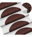 Carpet Stair Treads 15 pcs Brown 56x20 cm