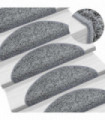 Carpet Stair Treads 15 pcs Grey 65x25 cm