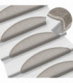 Carpet Stair Treads 15 pcs Taupe 56x17x3 cm