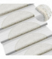 Carpet Stair Treads 15 pcs White 56x20 cm