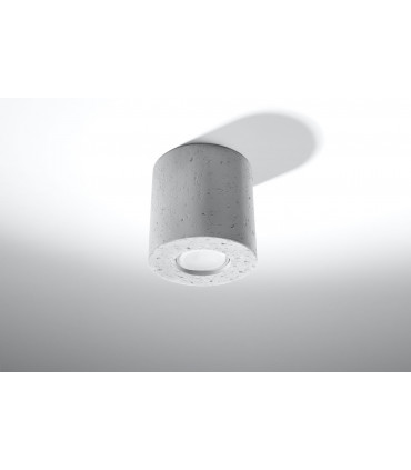 Ceiling lamp Orbis Grey Round Concrete Tube Loft Design LED GU10