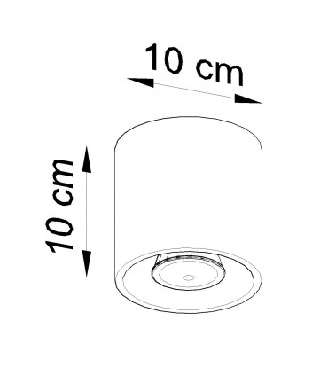 Ceiling lamp Orbis Grey Round Concrete Tube Loft Design LED GU10