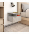 Floating Nightstand Concrete Grey 40x31x27cm Engineered Wood