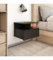 Floating Nightstands 2 pcs Black 40x31x27cm Engineered Wood