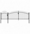 Garden Gate Steel 1.5x4 m Black