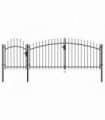 Garden Gate Steel 1.75x4 m Black