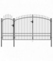 Garden Gate Steel 2.45x4 m Black