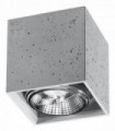 Ceiling Lamp VALDE Concrete Square Shape Loft Design Grey Modern GU10 LED