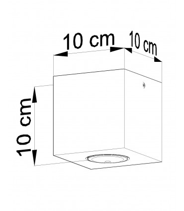 Ceiling Lamp QUAD Natural Wood Square Shape Boho Design LED GU10 10x10x10 cm